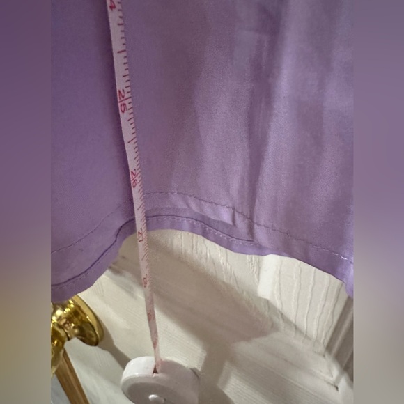 Harshman Chantal Striped Sleeve Popover Blouse Lilac Size 2X NWT - Picture 13 of 13